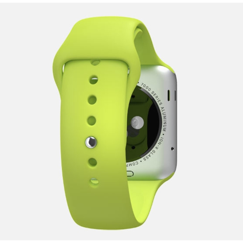 Apple Watch 42mm Silver Aluminum Case with Green Sport Band (MJ3P2) фото 2