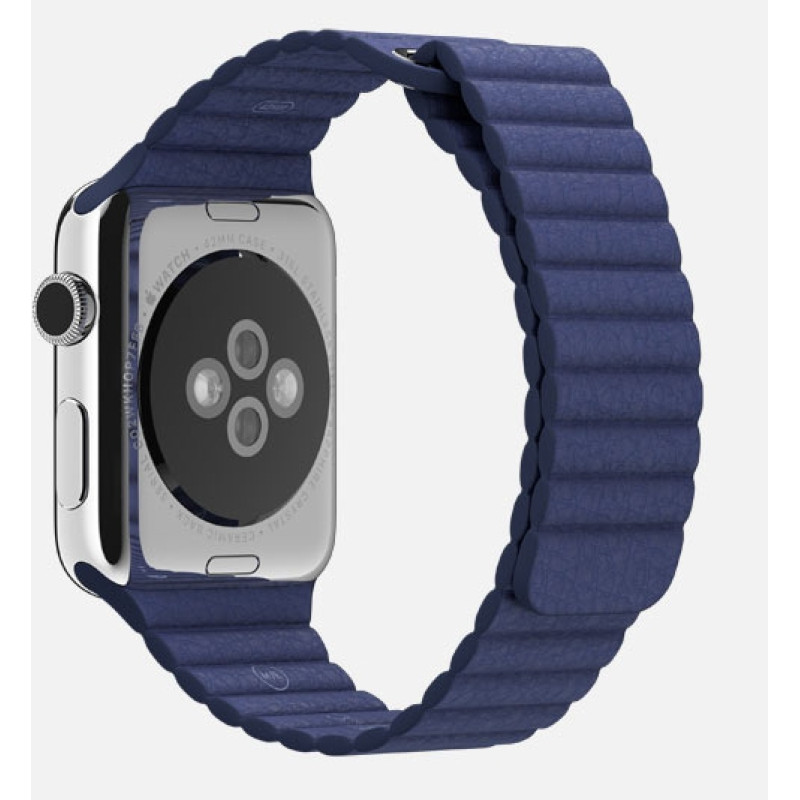 Apple Watch 42mm Stainless Steel Case with Bright Blue Leather Loop (MJ462) фото 2 Apple Watch 42mm Stainless Steel Case with Bright Blue Leather Loop (MJ462) фото 2