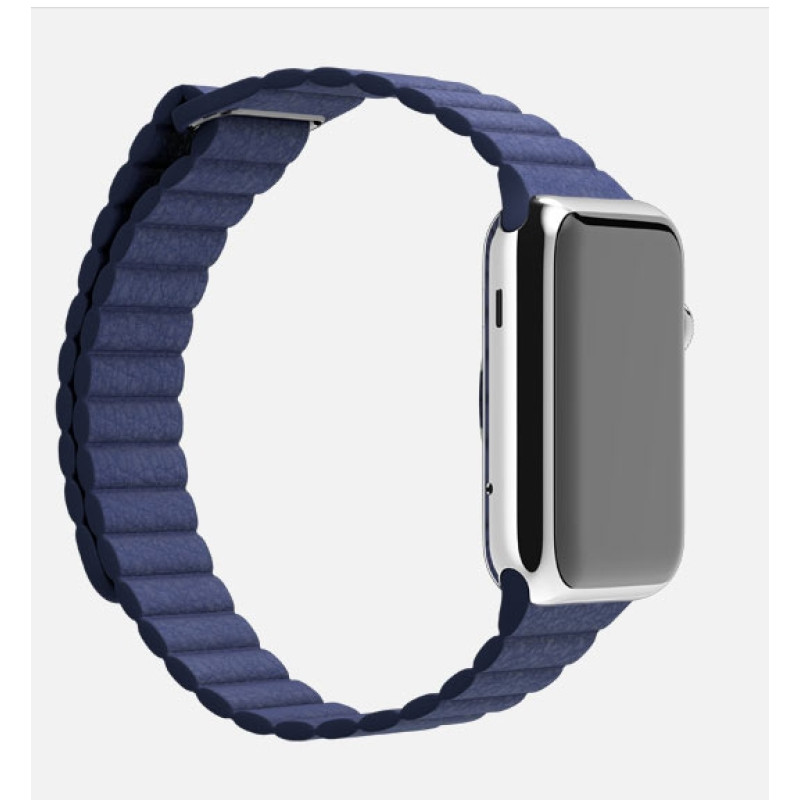 Apple Watch 42mm Stainless Steel Case with Bright Blue Leather Loop (MJ462) фото 2 Apple Watch 42mm Stainless Steel Case with Bright Blue Leather Loop (MJ462) фото 2