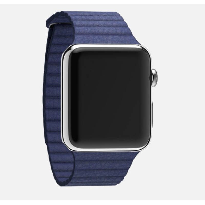 Apple Watch 42mm Stainless Steel Case with Bright Blue Leather Loop (MJ462) фото 2 Apple Watch 42mm Stainless Steel Case with Bright Blue Leather Loop (MJ462) фото 2
