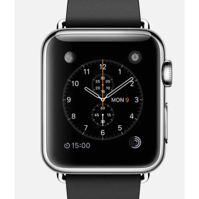 Apple Watch 42mm Stainless Steel Case with Black Classic Buckle (MJ3X2) фото 2 Apple Watch 42mm Stainless Steel Case with Black Classic Buckle (MJ3X2) фото 2