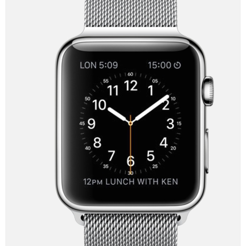 Apple Watch 42mm Stainless Steel Case with Milanese Loop (MJ3Y2) фото 2