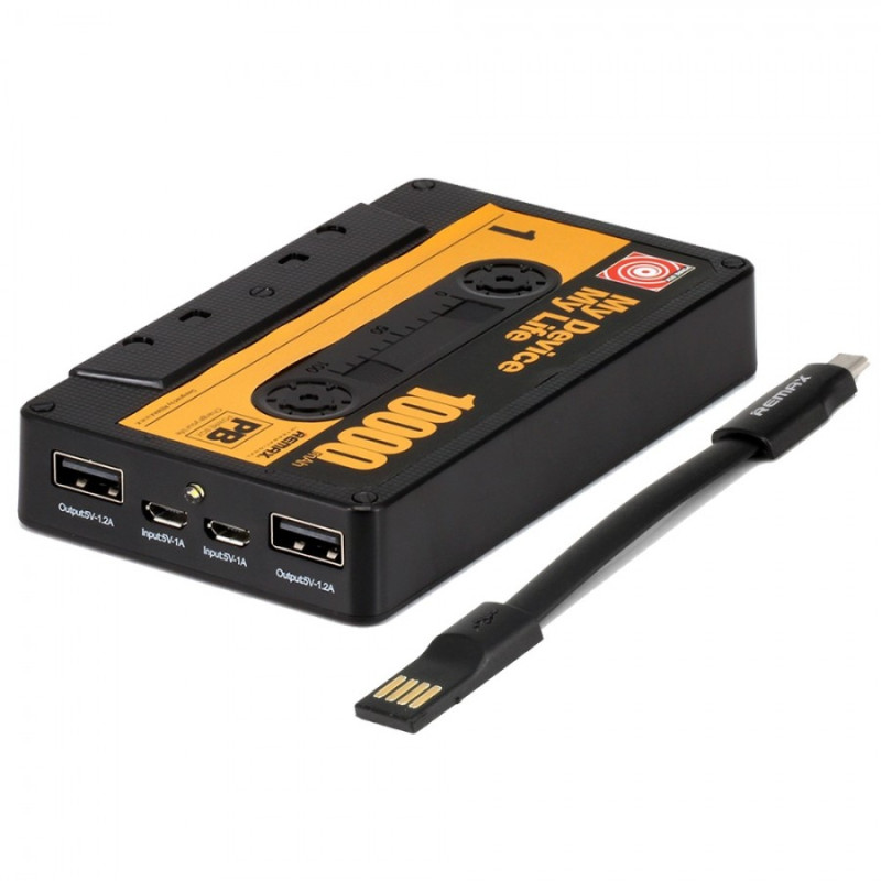 Портативное зарядное устройство Remax Power Bank Tape 10000mAh (Черный) фото 2 Портативное зарядное устройство Remax Power Bank Tape 10000mAh (Черный) фото 2