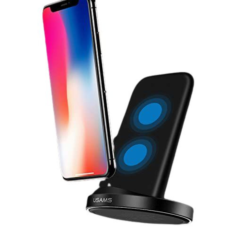 Бездротове зарядний пристрій Usams CD27 Wireless Fast Charger (black) фото 2