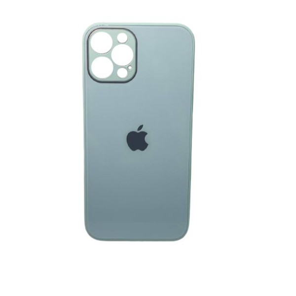 Чехол iPhone 12 Pro Glass Pastel (sky blue)