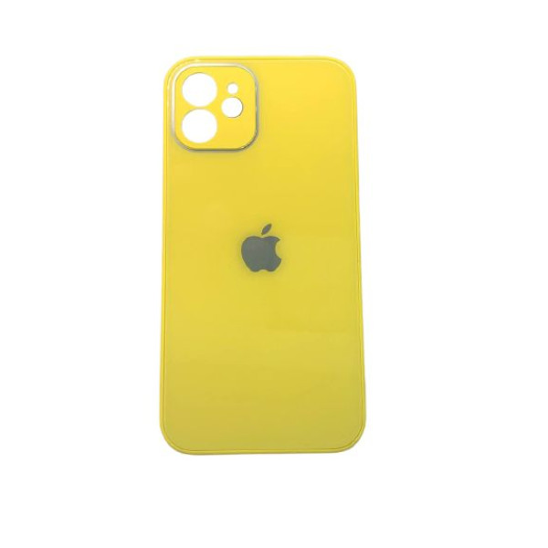 Чехол iPhone 12 Glass Pastel (yellow) - фото Чехол iPhone 12 Glass Pastel (yellow)