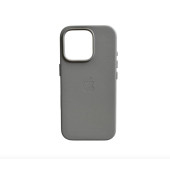 Чехол iPhone 16 Pro Max Apple Leather Case with MagSafe (Light Grey)