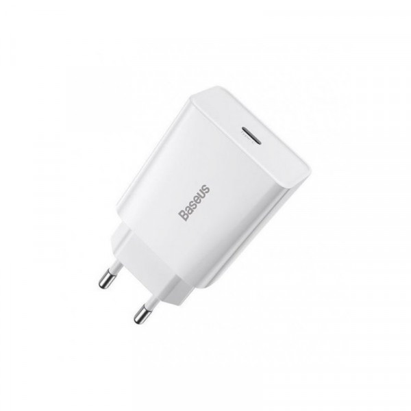 Сетевое зарядное устройство Baseus Mini Quick Charger 1C 20W EU White - фото Сетевое зарядное устройство Baseus Mini Quick Charger 1C 20W EU White
