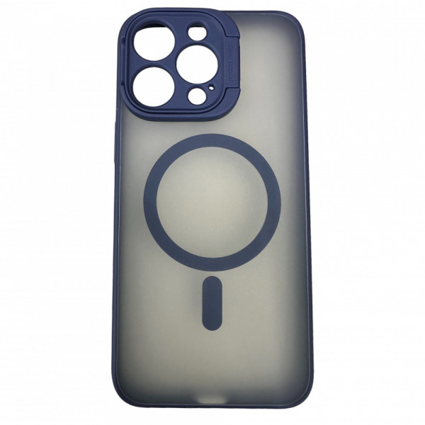 Чехол iPhone 15 Pro ROCK Guard Matte Series Full Stand Camera Case (Dark Blue)