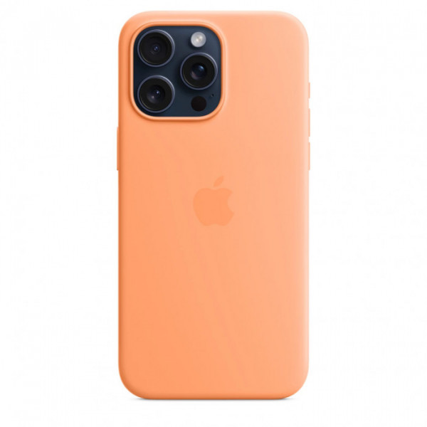 Чехол для iPhone 15 Pro Max Apple Silicone Case with MagSafe (Orange Sorbet)