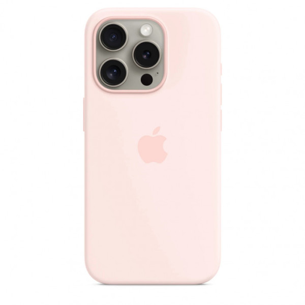 Чехол для iPhone 15 Pro Apple Silicone Case with MagSafe (Light Pink) - фото Чехол для iPhone 15 Pro Apple Silicone Case with MagSafe (Light Pink)