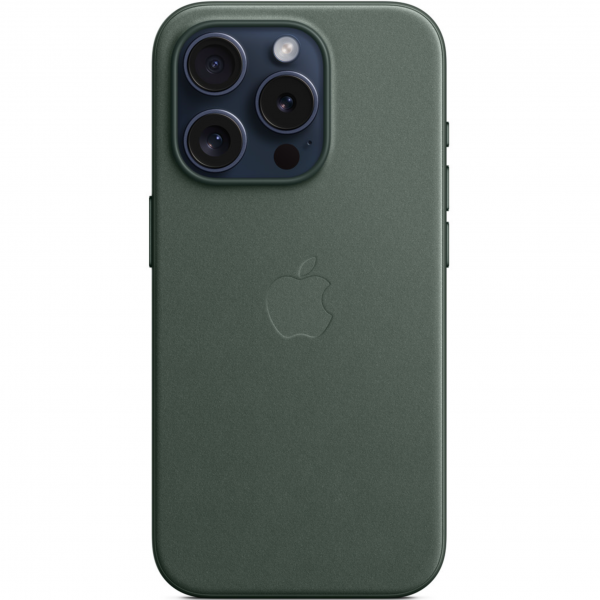 Чехол для iPhone 15 Pro Apple FineWoven with MagSafe (Evergreen) - фото Чехол для iPhone 15 Pro Apple FineWoven with MagSafe (Evergreen)
