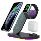 Беспроводное зарядное устройство Smart 3 in 1 Z7S Fast 15W (Black)