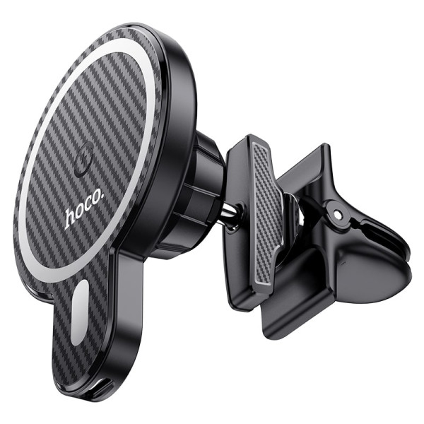 Авто-держатель с беспроводной зарядкой HOCO Ultra-fast Magnetic Wireless Charging Car Holder CA85 15W - фото Авто-держатель с беспроводной зарядкой HOCO Ultra-fast Magnetic Wireless Charging Car Holder CA85 15W