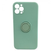Чехол iPhone 12 Pro Silicone Case with Ring Holder (mint)