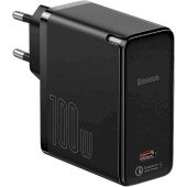 Сетевое зарядное устройство Baseus GaN2 Fast Charger 1C 100W/Mini White Cable Type-C to Type-C 100W (Black)