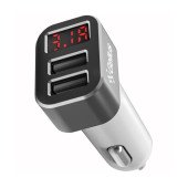 АЗУ Gelius Pro Wolt LCD GP-CC005 2USB 3.1A + Cable iPhone X Black (12 мес)