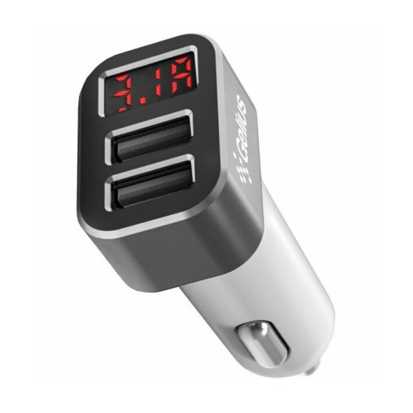 АЗУ Gelius Pro Wolt LCD GP-CC005 2USB 3.1A + Cable MicroUSB Black (12 мес)
