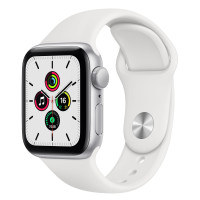 Apple Watch SE GPS 40mm Silver Aluminum Case w. White Sport B. (MYDM2UL/A) UACRF