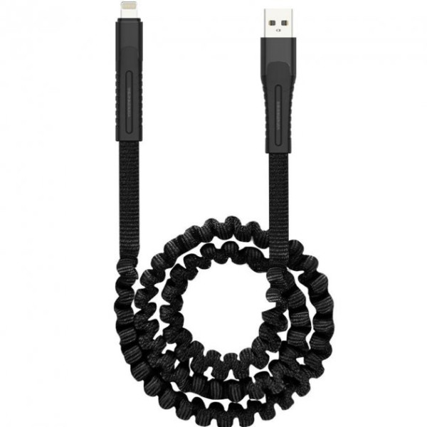 USB Cable Gelius Pro Spring GP-UC101 Lightning Black (2.4A)  (12 мес)