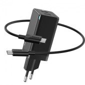Сетевое зарядное устройство Baseus GaN2 Quick Charger 45W + Type-C to Type-C Cable (Type-C/Type-C) Black