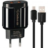СЗУ Gelius Pro Avangard GP-HC06 2USB 2.4A + Cable MicroUSB Black (12 мес)