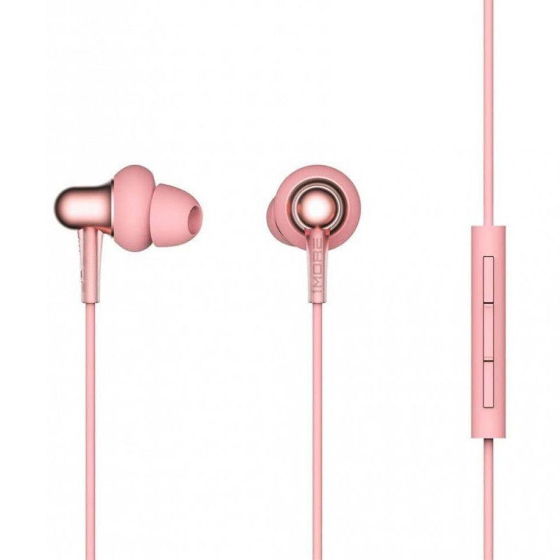 Наушники с микрофоном 1More Stylish Dual-dynamic Driver Mic Pink (E1025-PINK) фото 2 Наушники с микрофоном 1More Stylish Dual-dynamic Driver Mic Pink (E1025-PINK) фото 2