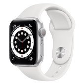 Apple Watch Series 6 GPS 40mm Silver Aluminum Case w. White Sport B. (MG283UL/A) UACRF
