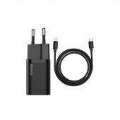 Сетевое зарядное устройство Baseus Super Si 20W + Cable Type-C to Lightning (TZCCSUP-B01) Black