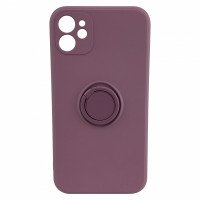 Чехол iPhone 12 Silicone Case with Ring Holder (blueberry)