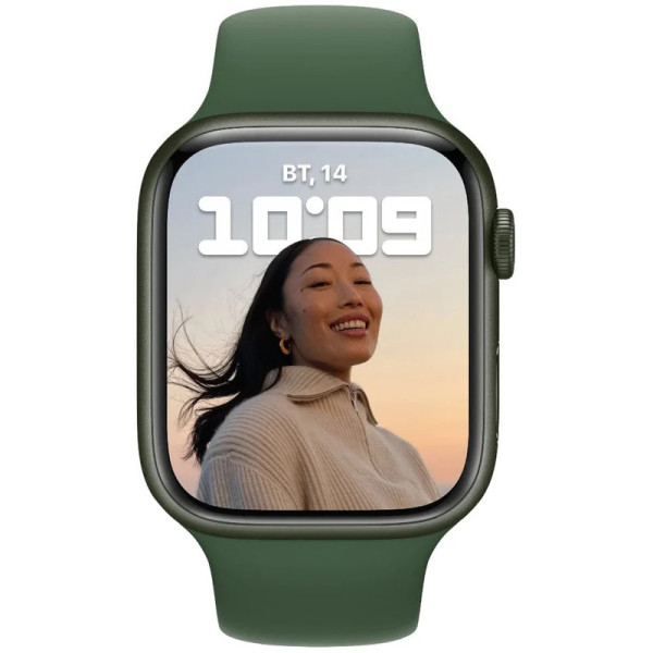 Apple Watch Series 7 GPS 41mm Green Aluminum Case With Green Sport Band (MKN03) - фото Apple Watch Series 7 GPS 41mm Green Aluminum Case With Green Sport Band (MKN03)