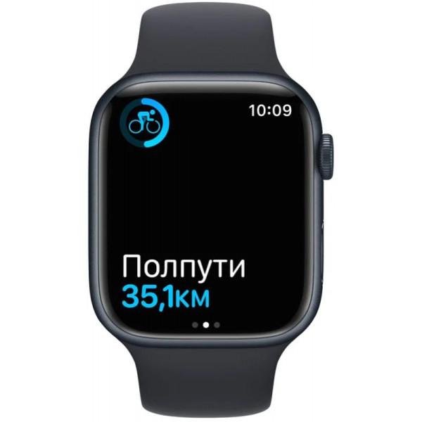 Apple Watch Series 7 GPS 41mm Midnight Aluminum Case With Midnight Sport Band - фото Apple Watch Series 7 GPS 41mm Midnight Aluminum Case With Midnight Sport Band