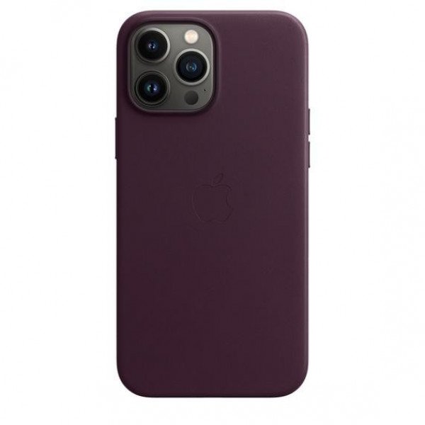 Чехол для iPhone 13 Pro Apple Leather Case with MagSafe (Dark Cherry)