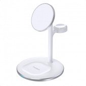 Choetech Magnetic 3 in 1 magnetic Wireless Charging Stand T585-F White