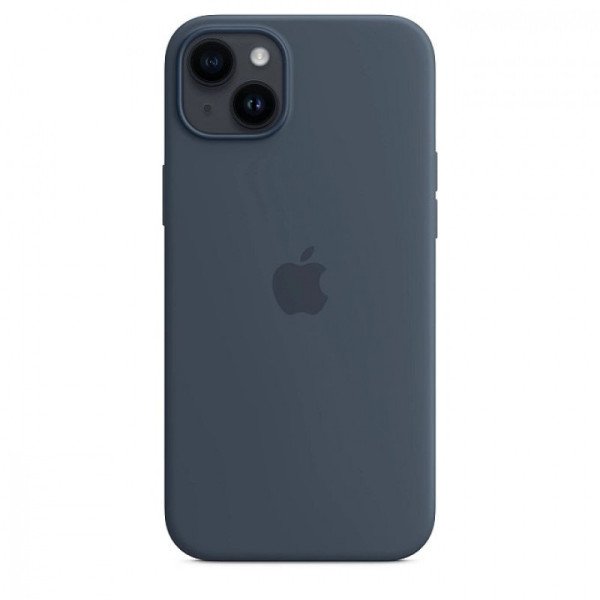 Чехол для iPhone 14 Apple Silicone Case with MagSafe (Storm Blue)