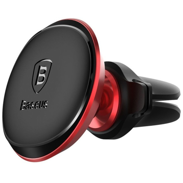 Автомобильный держатель Baseus Magnetic Air Vent With Cable Clip (Red) - фото Автомобильный держатель Baseus Magnetic Air Vent With Cable Clip (Red)