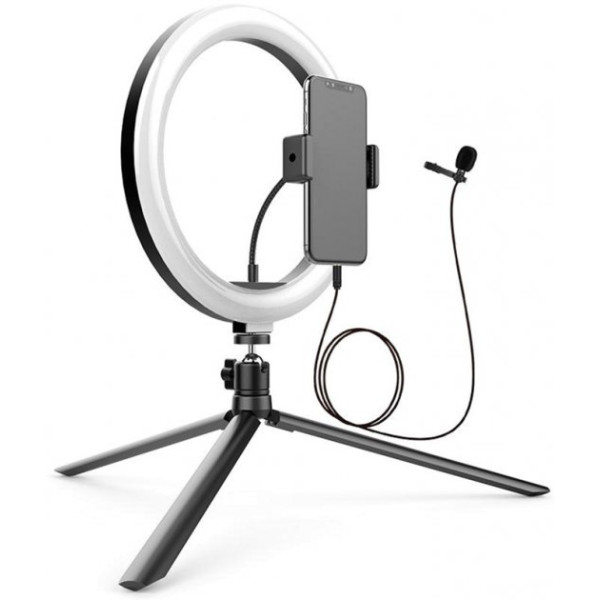 Gelius Pro Blogger Set Life Hack GP-BS001 (Led кольцо + микрофон + tripod + держатель для телефона) (12 мес) - фото Gelius Pro Blogger Set Life Hack GP-BS001 (Led кольцо + микрофон + tripod + держатель для телефона) (12 мес)