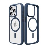 Чехол iPhone 15 Pro Rock Guard Clear with Magnetic (Blue)