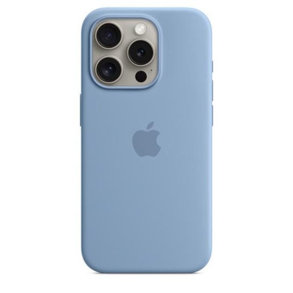 Чехол для iPhone 15 Pro Apple Silicone Case with MagSafe (Winter Blue) - фото Чехол для iPhone 15 Pro Apple Silicone Case with MagSafe (Winter Blue)