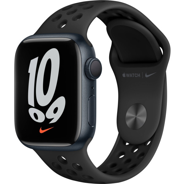 Apple Watch Series 7 Nike+ GPS 45mm Midnight Aluminum Case With Anthracite/Black Sport Band (MKNC3UL)