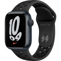Apple Watch Series 7 Nike+ GPS 45mm Midnight Aluminum Case With Anthracite/Black Sport Band (MKNC3UL) UACRF