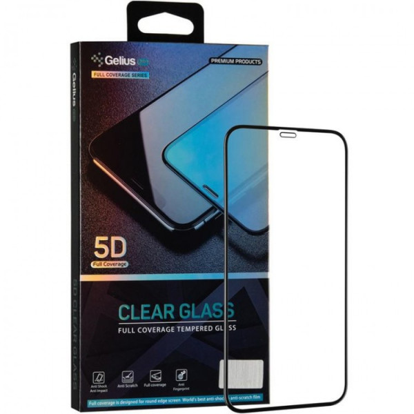 Защитное стекло Gelius Pro 5D Clear Glass for iPhone 12 Pro Max Black