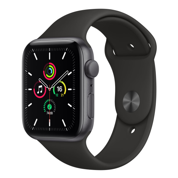 Apple Watch SE GPS 44mm Space Gray Aluminum Case w. Black Sport B. (MYDT2UL/A) UACRF - фото Apple Watch SE GPS 44mm Space Gray Aluminum Case w. Black Sport B. (MYDT2UL/A) UACRF