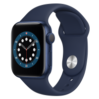 Apple Watch Series 6 GPS 40mm Blue Aluminum Case w. Deep Navy Sport B. (MG143UL/A) UACRF