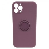 Чехол iPhone 12 Pro Max Silicone Case with Ring Holder (blueberry)