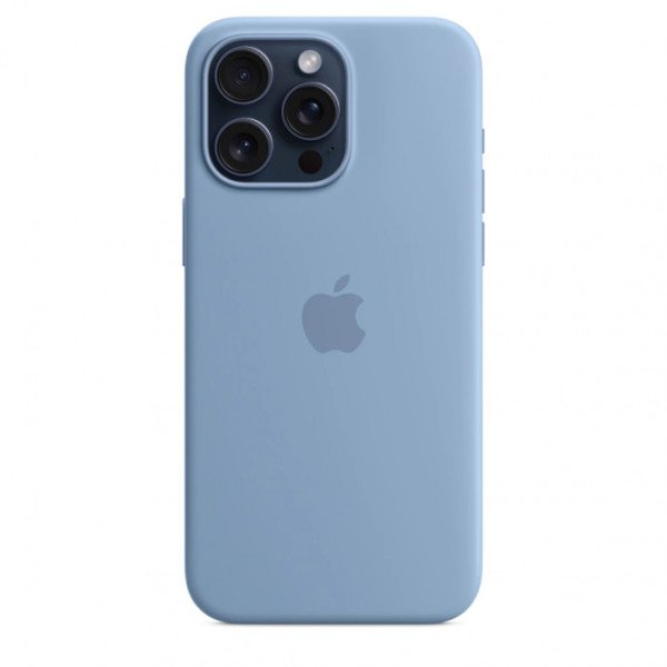 Чехол для iPhone 15 Pro Max Apple Silicone Case with MagSafe (Winter Blue) - фото Чехол для iPhone 15 Pro Max Apple Silicone Case with MagSafe (Winter Blue)