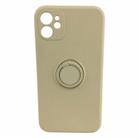 Чехол iPhone 12 Silicone Case with Ring Holder (stone)