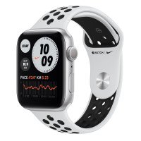 Apple Watch Nike SE GPS 44mm Silver Aluminum Case w. Pure Platinum/Black Nike Sport B. (MYYH2UL/A) UACRF