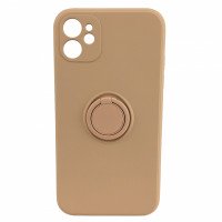 Чехол iPhone 12 Silicone Case with Ring Holder (grapefruit)