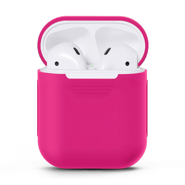 Чехол для AirPods 2/1 Full Silicone Case (Electric Pink)